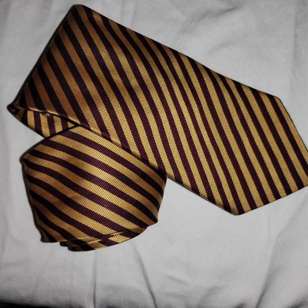 Striped Gold and Brown (Repp) Tie